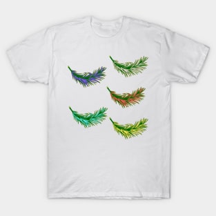 colorful palm leaves design T-Shirt